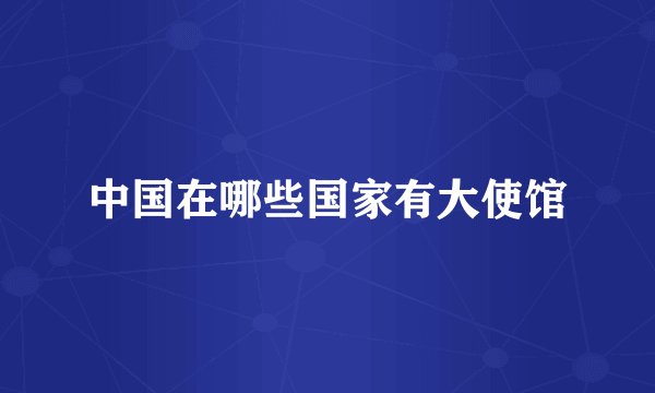 中国在哪些国家有大使馆