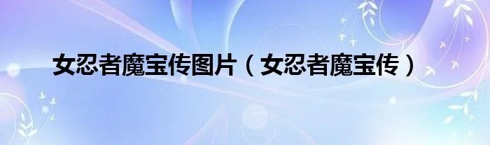 女忍者魔宝传图片（女忍者魔宝传）