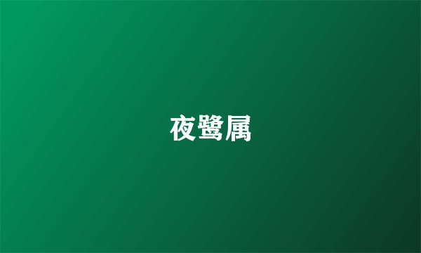 夜鹭属