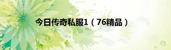 今日传奇私服1（76精品）