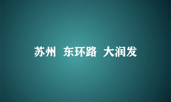 苏州 东环路 大润发