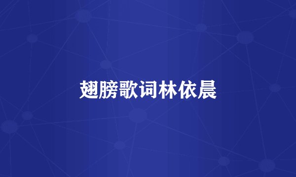 翅膀歌词林依晨