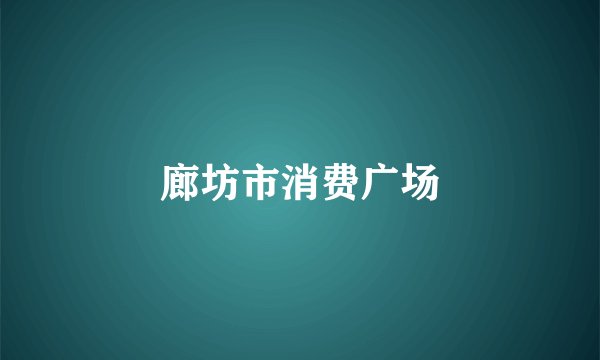 廊坊市消费广场