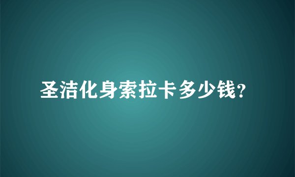 圣洁化身索拉卡多少钱？