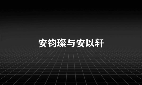 安钧璨与安以轩
