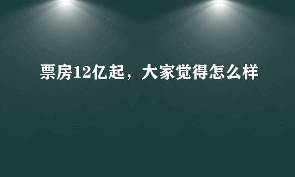 票房12亿起，大家觉得怎么样
