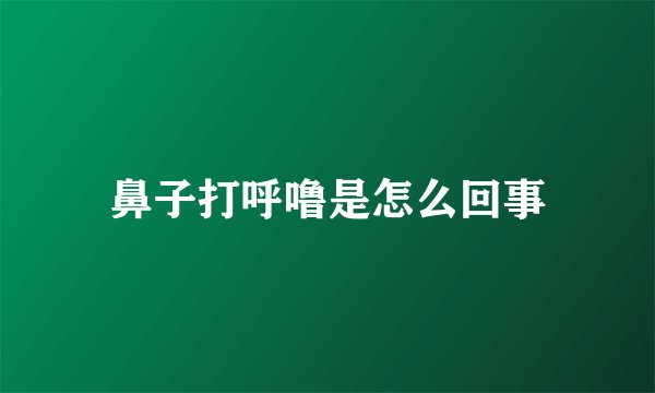 鼻子打呼噜是怎么回事