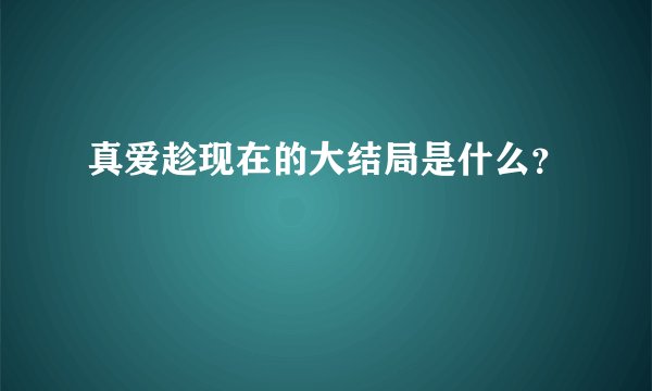 真爱趁现在的大结局是什么？