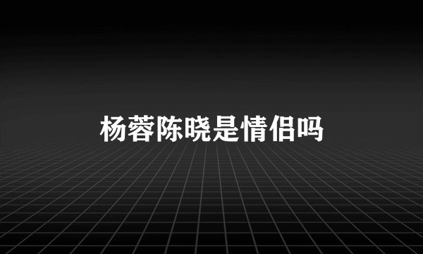 杨蓉陈晓是情侣吗