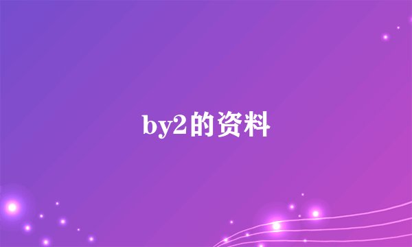 by2的资料