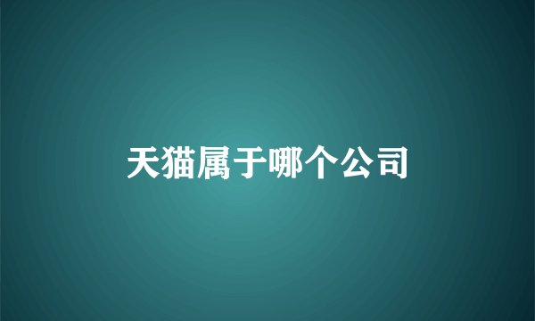 天猫属于哪个公司