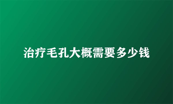 治疗毛孔大概需要多少钱