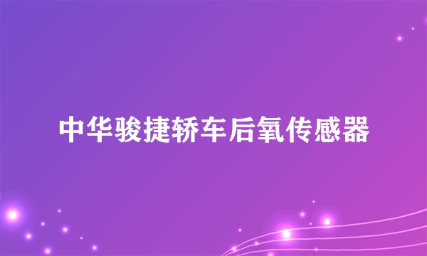 中华骏捷轿车后氧传感器