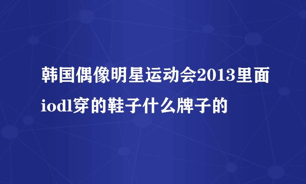 韩国偶像明星运动会2013里面iodl穿的鞋子什么牌子的