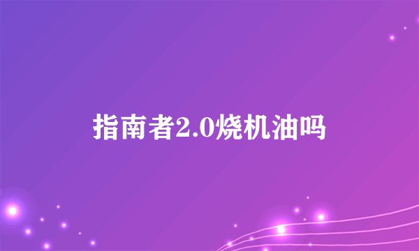 指南者2.0烧机油吗