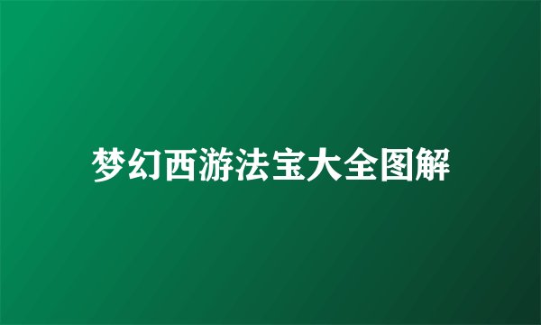 梦幻西游法宝大全图解