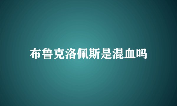 布鲁克洛佩斯是混血吗