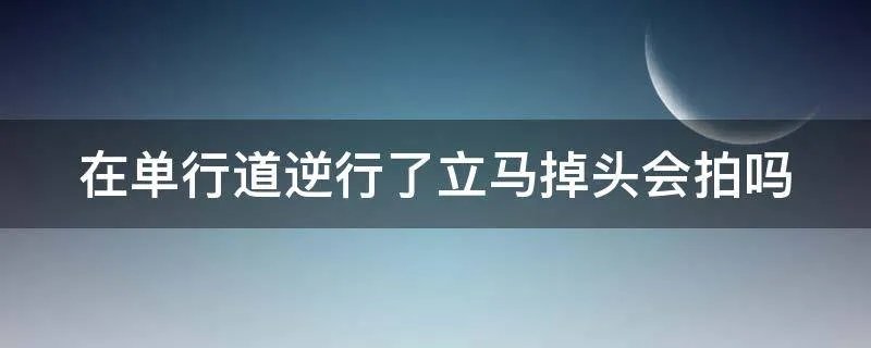 在单行道逆行了立马掉头会拍吗